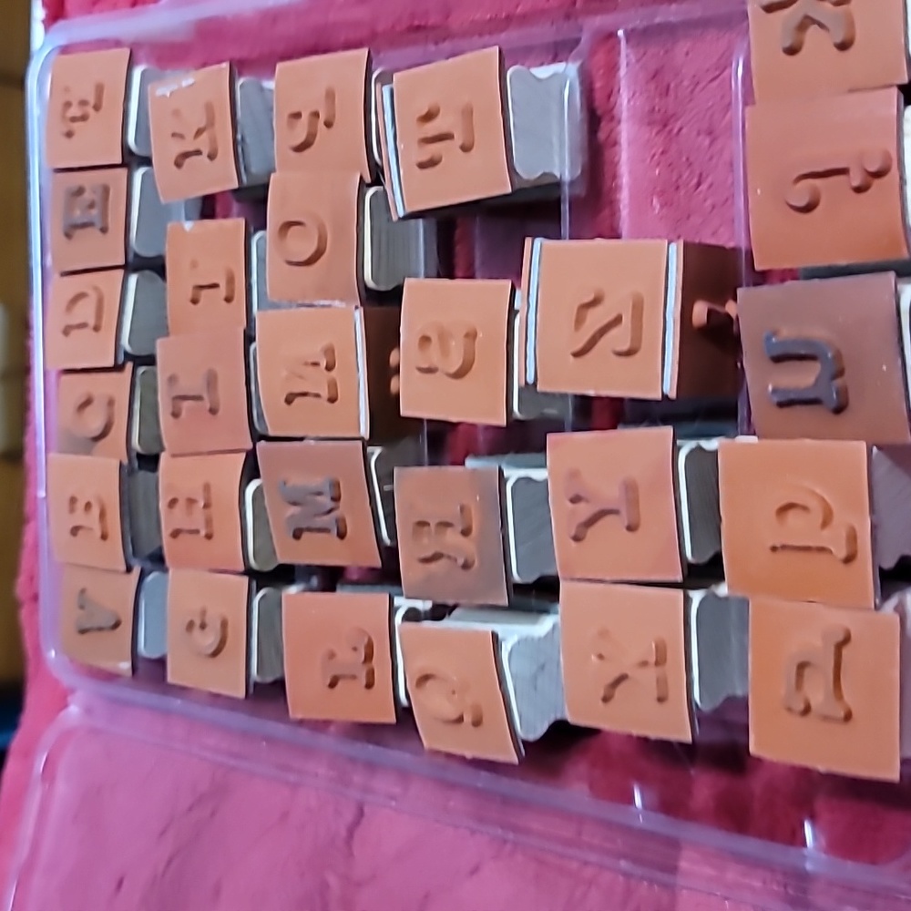 Alphabet Letter Rubber Stamps Set